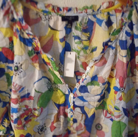 🆕 TALBOTS Garden Floral Long Sleeve Blouse | 2X NWT - Picture 3 of 7